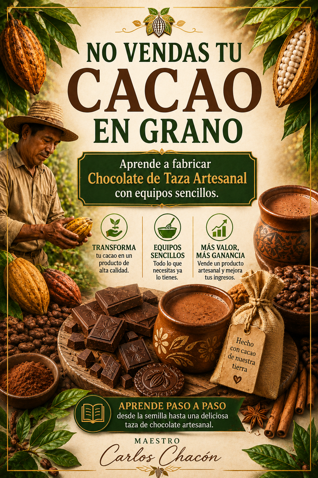 Portada Del Grano a la Taza: Chocolate Artesanal
